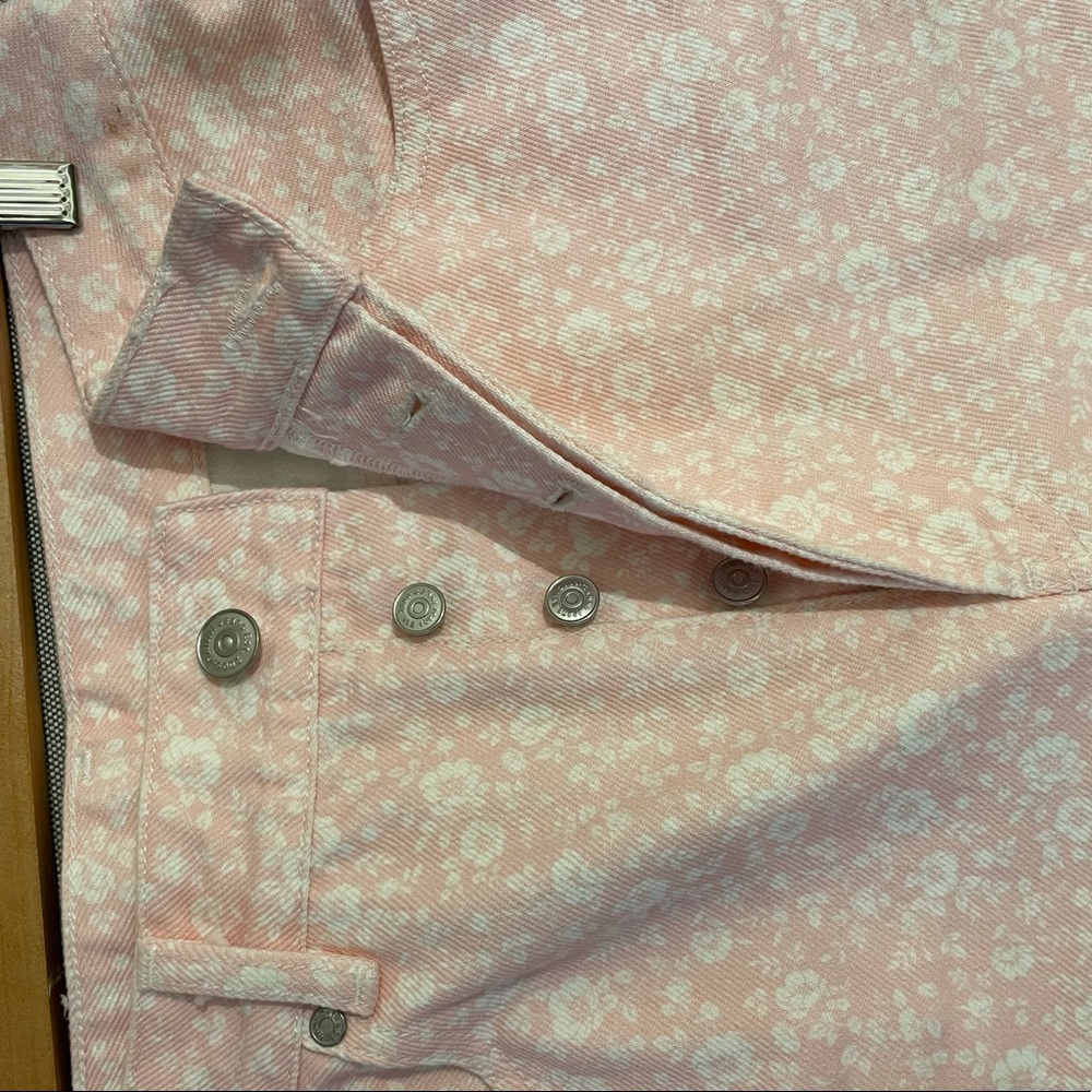 GANNI floral-print high-rise wide-leg jeans - Picture 7 of 8